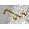 Kingston Brass Roman Tub Faucet, Brushed Brass, Wall Mount KS8027CML - alternate 6